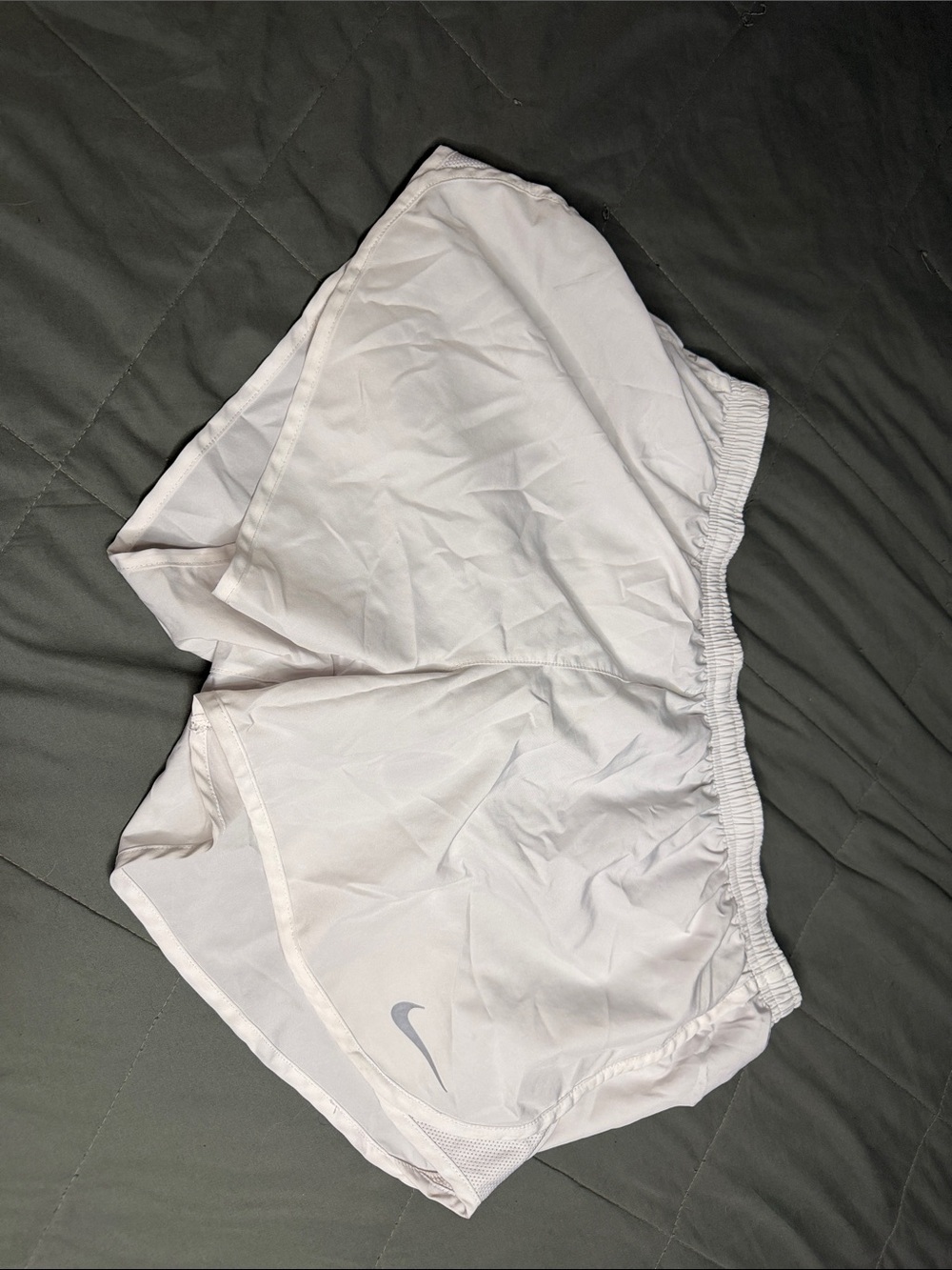 Nike White Girls' Athletic Running Shorts